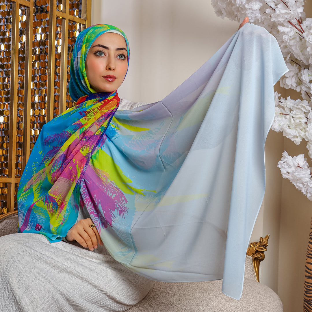 طرحة شيفون ديجيتال ٢متر *٧٠سم - SC8232