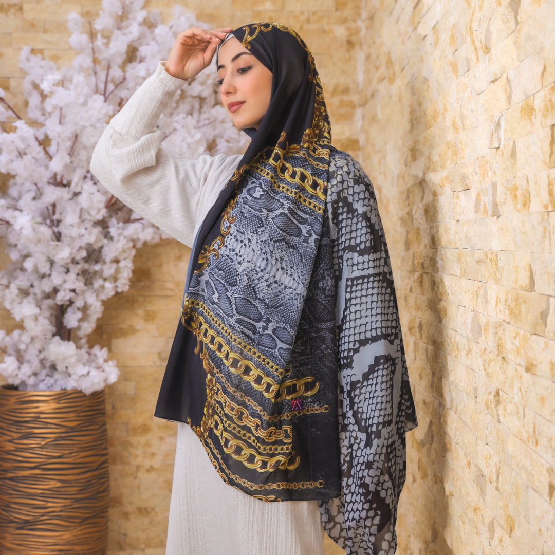 طرحة شيفون ديجيتال ٢متر *٧٠سم - SC8249