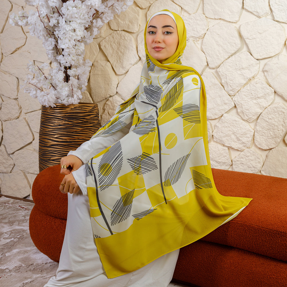 طرحة شيفون ديجيتال ٢متر *٧٠سم - SC8254