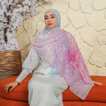 طرحة شيفون ديجيتال ٢متر - SC8294