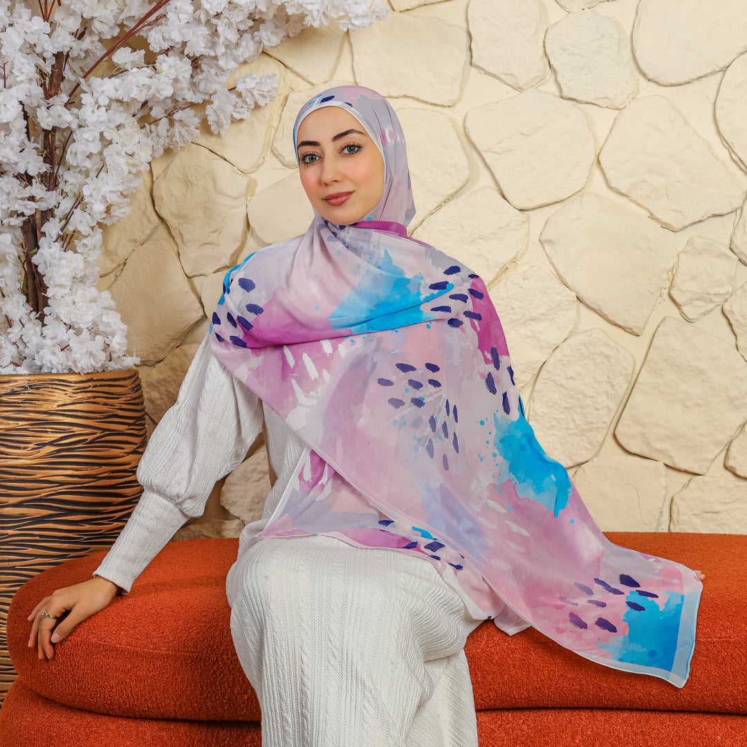 طرحة شيفون ديجيتال ٢متر *٧٠سم - SC8305