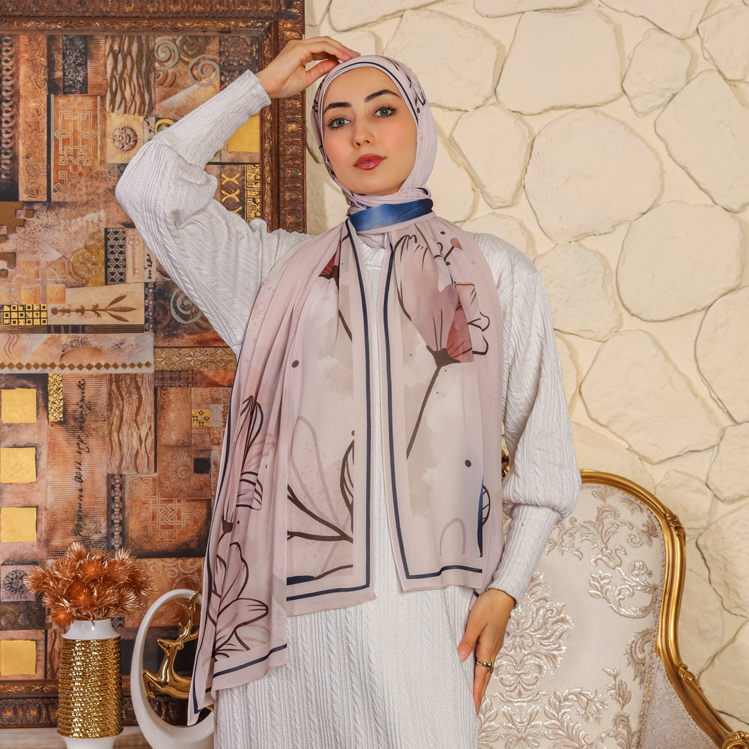 طرحة شيفون ديجيتال ٢متر - SC8312