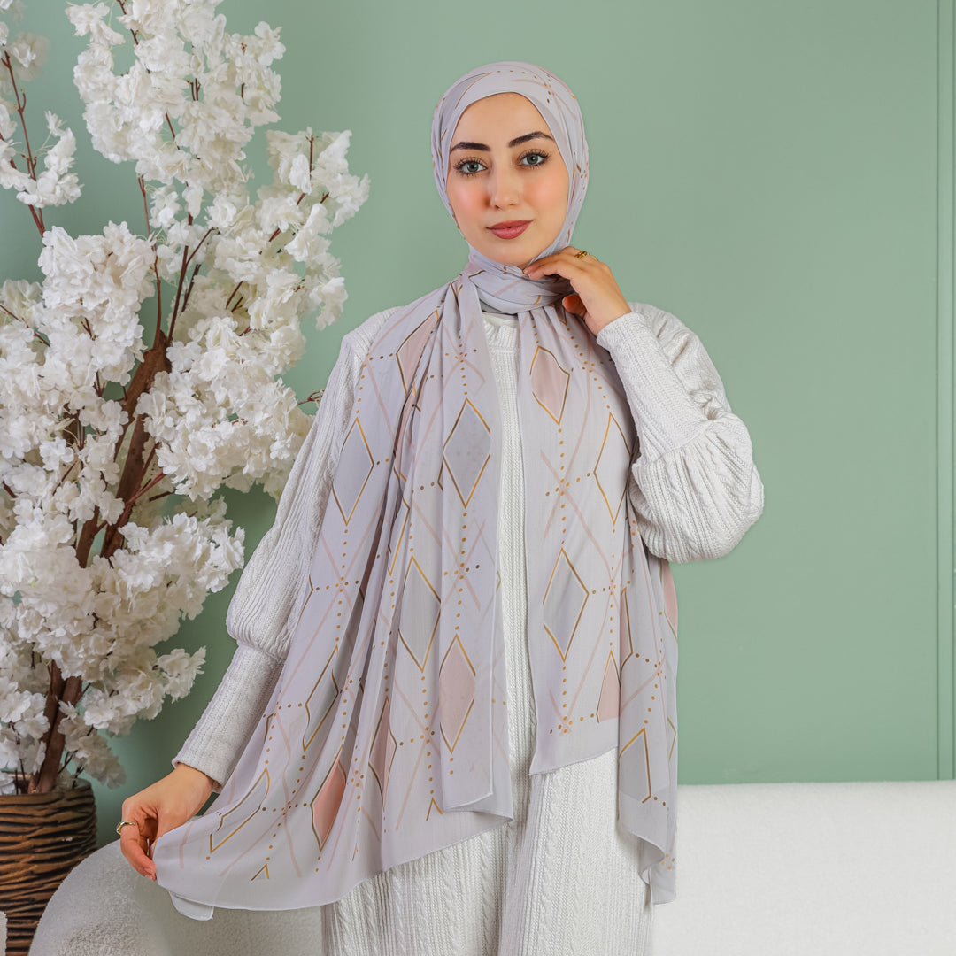 طرحة شيفون ديجيتال ٢متر *٧٠سم - SC8313