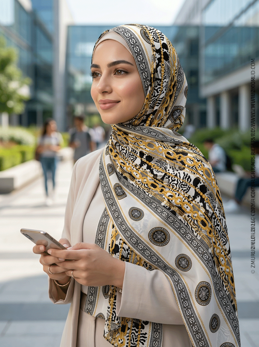 طرحة شيفون ديجيتال ٢متر *٧٠سم - SC8320