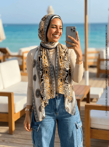 طرحة شيفون ديجيتال ٢متر *٧٠سم - SC8320