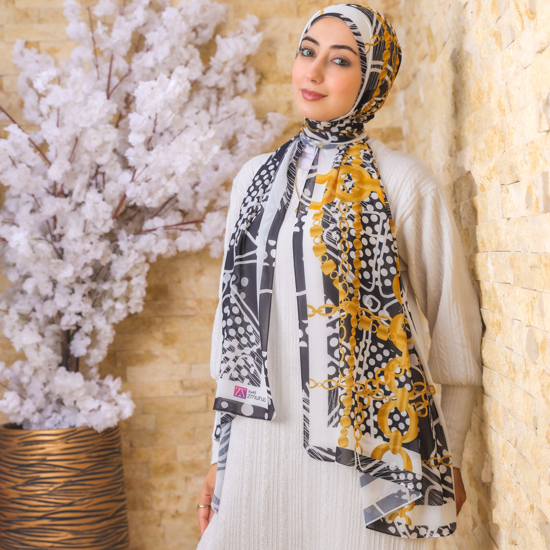 طرحة شيفون ديجيتال ٢متر - SC8325