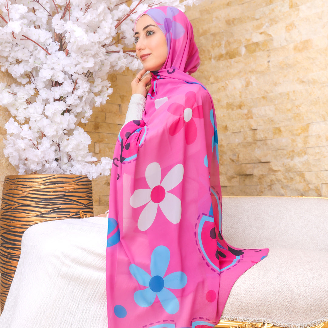 طرحة شيفون ديجيتال ٢متر *٧٠سم - SC8347
