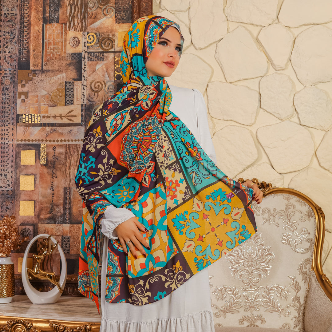 طرحة شيفون ديجيتال ٢متر *٧٠سم - SC8444