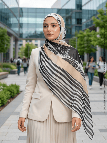 طرحة شيفون ديجيتال ٢متر *٧٠سم - SC8458