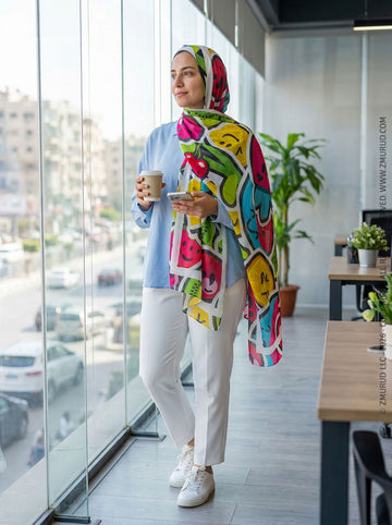 طرحة شيفون ديجيتال ٢متر *٧٠سم - SC8480