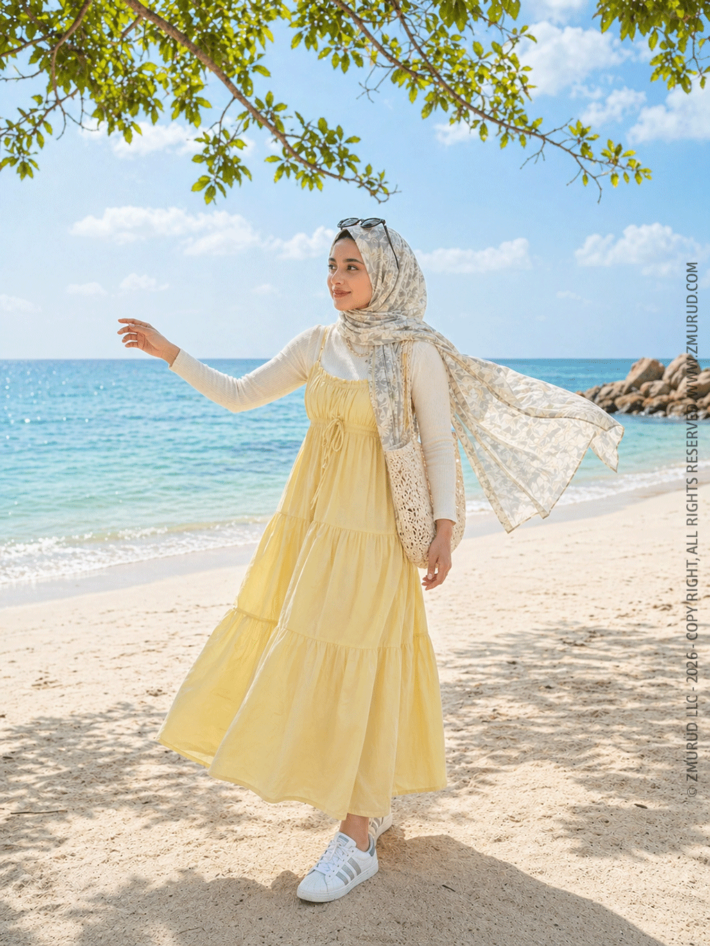 طرحة شيفون ديجيتال ٢متر *٧٠سم - SC8490