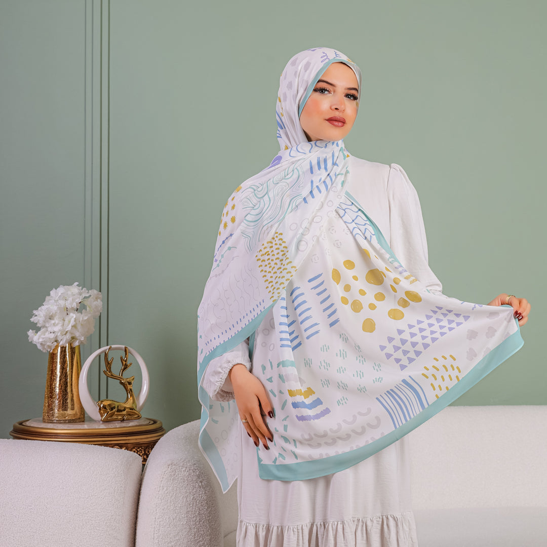 طرحة شيفون ديجيتال ٢متر *٧٠سم - SC8500