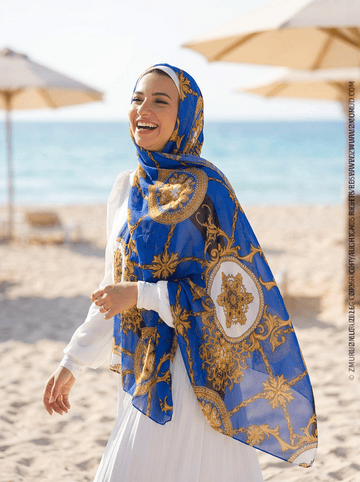 طرحة شيفون ديجيتال ٢متر *٧٠سم - SC8516