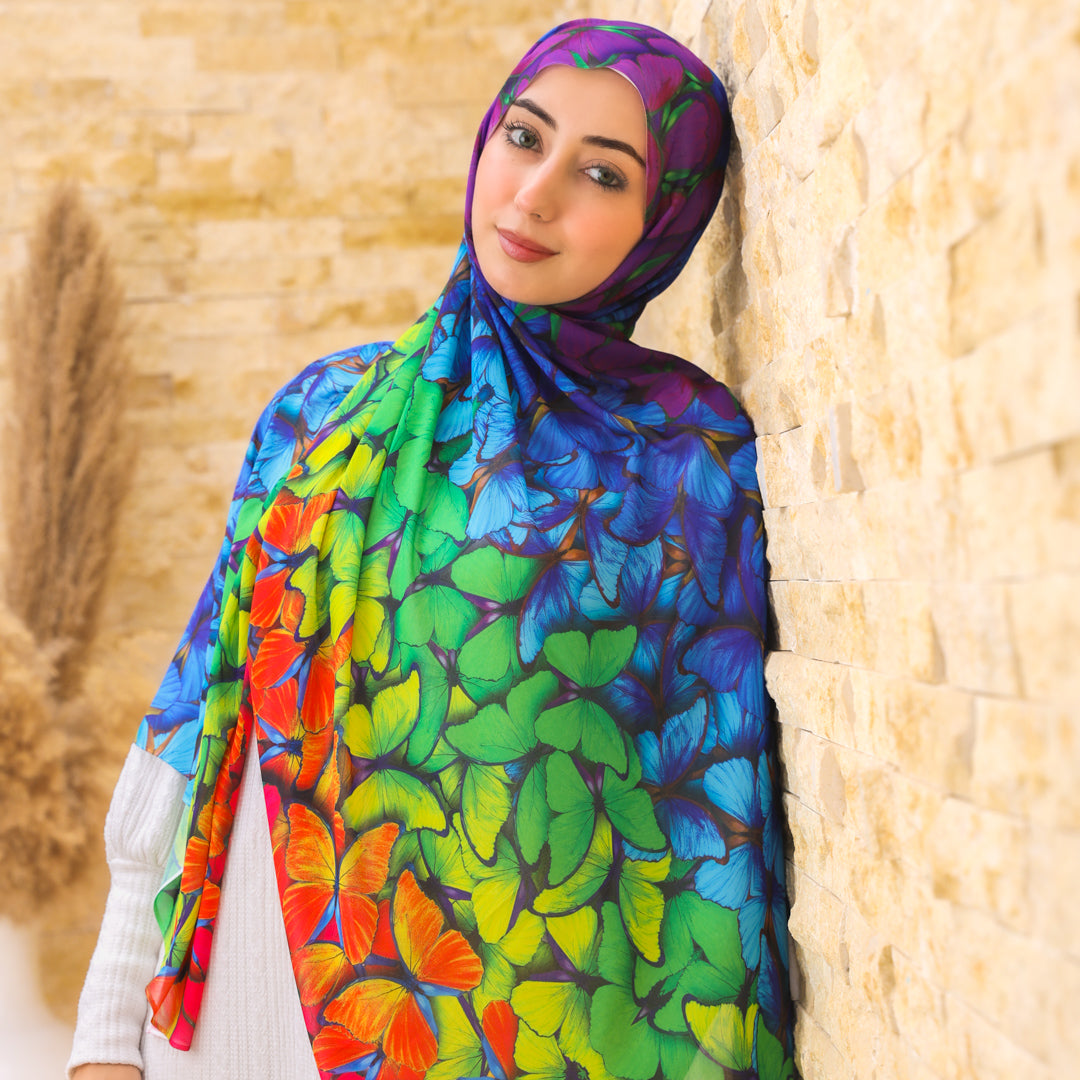 طرحة شيفون ديجيتال ٢متر *٧٠سم - SC8586