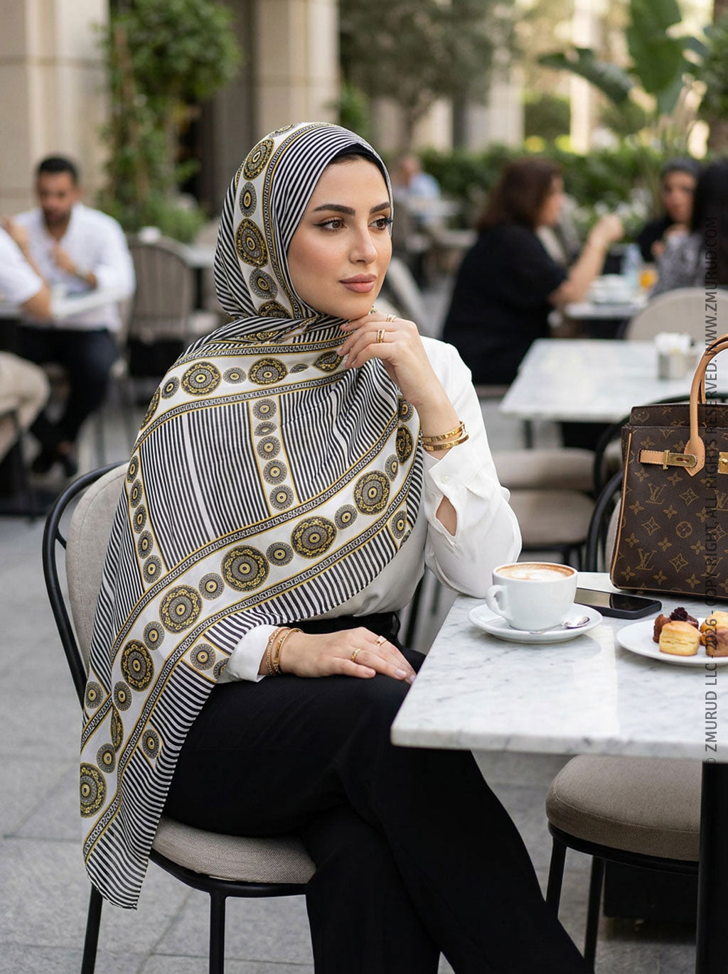 طرحة شيفون ديجيتال ٢متر *٧٠سم - SC8611