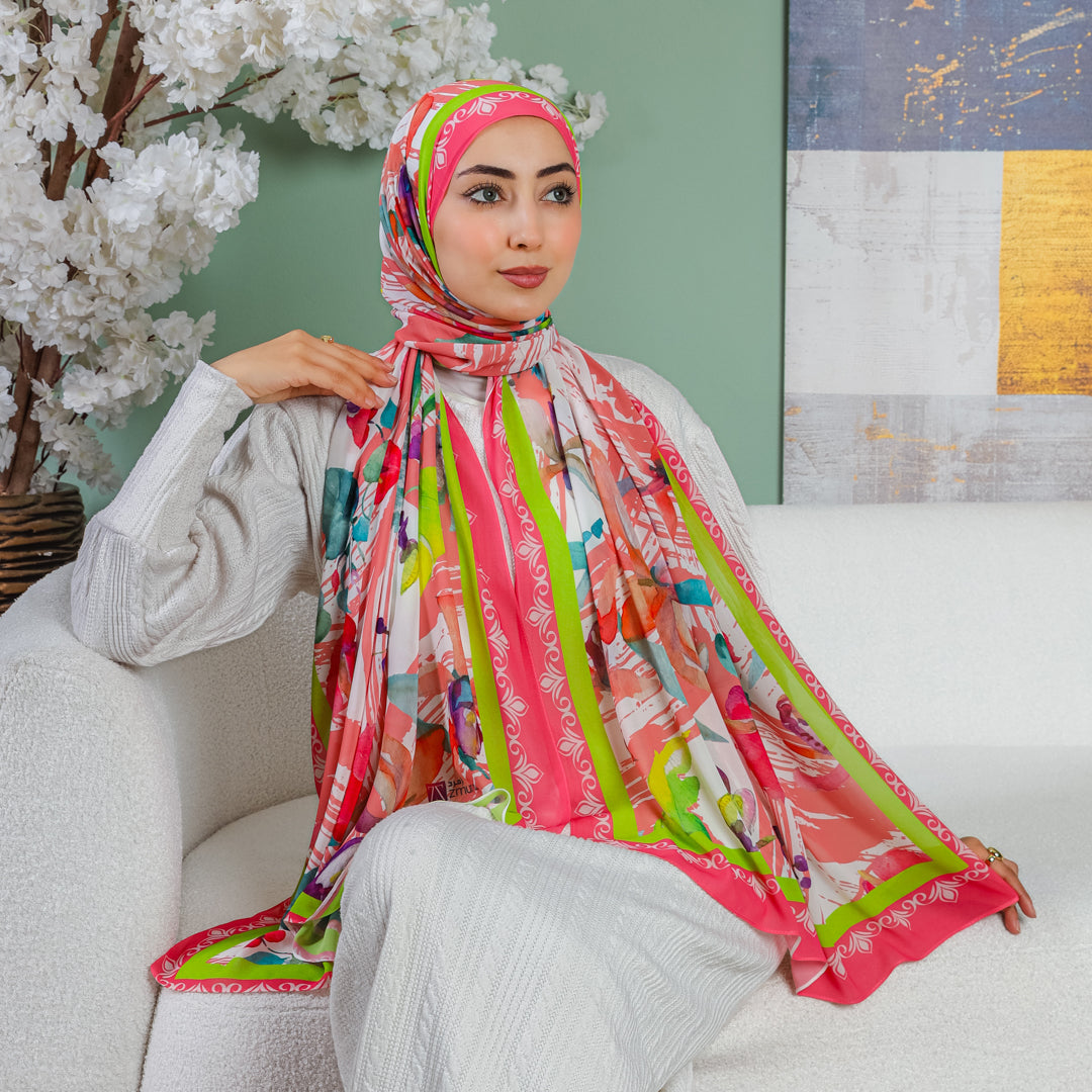 طرحة شيفون ديجيتال ٢متر *٧٠سم - SC8615
