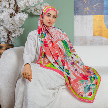 طرحة شيفون ديجيتال ٢متر *٧٠سم - SC8615