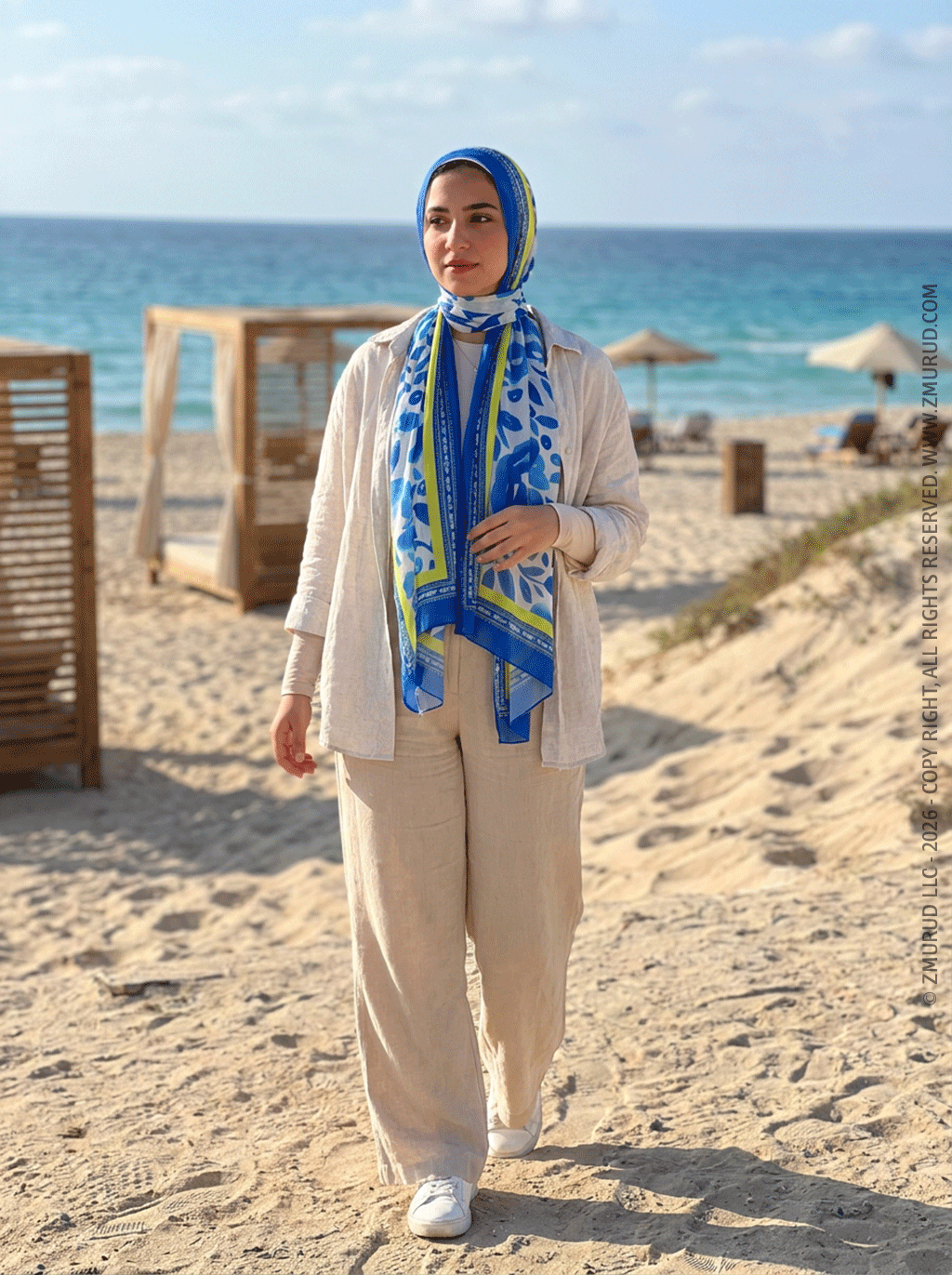 طرحة شيفون ديجيتال ٢متر *٧٠سم - SC8644