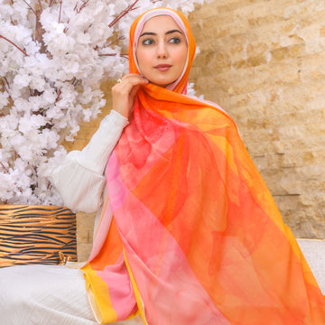 طرحة شيفون ديجيتال ٢متر *٧٠سم - SC8650