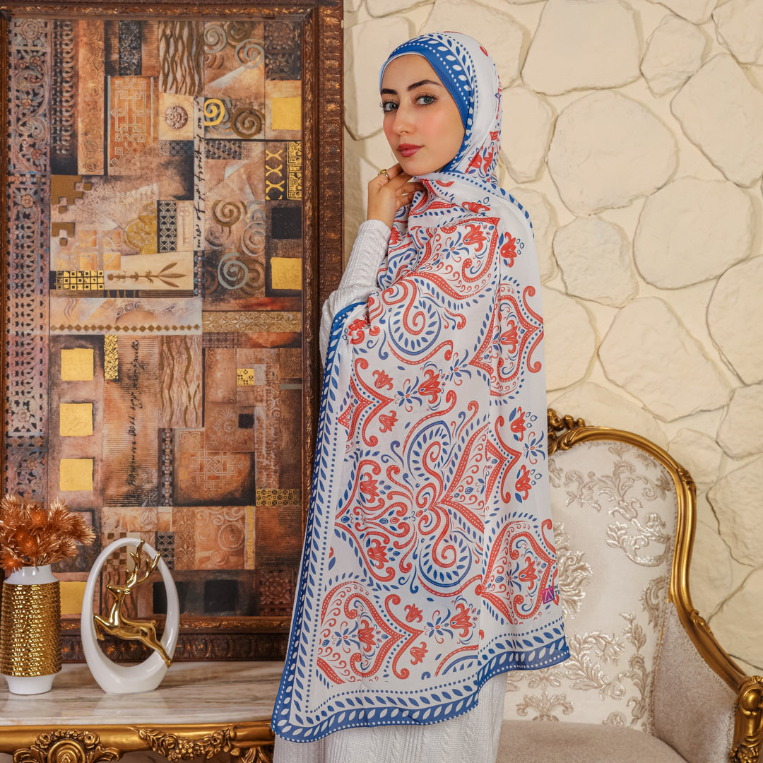 طرحة شيفون ديجيتال ٢متر *٧٠سم - SC8684