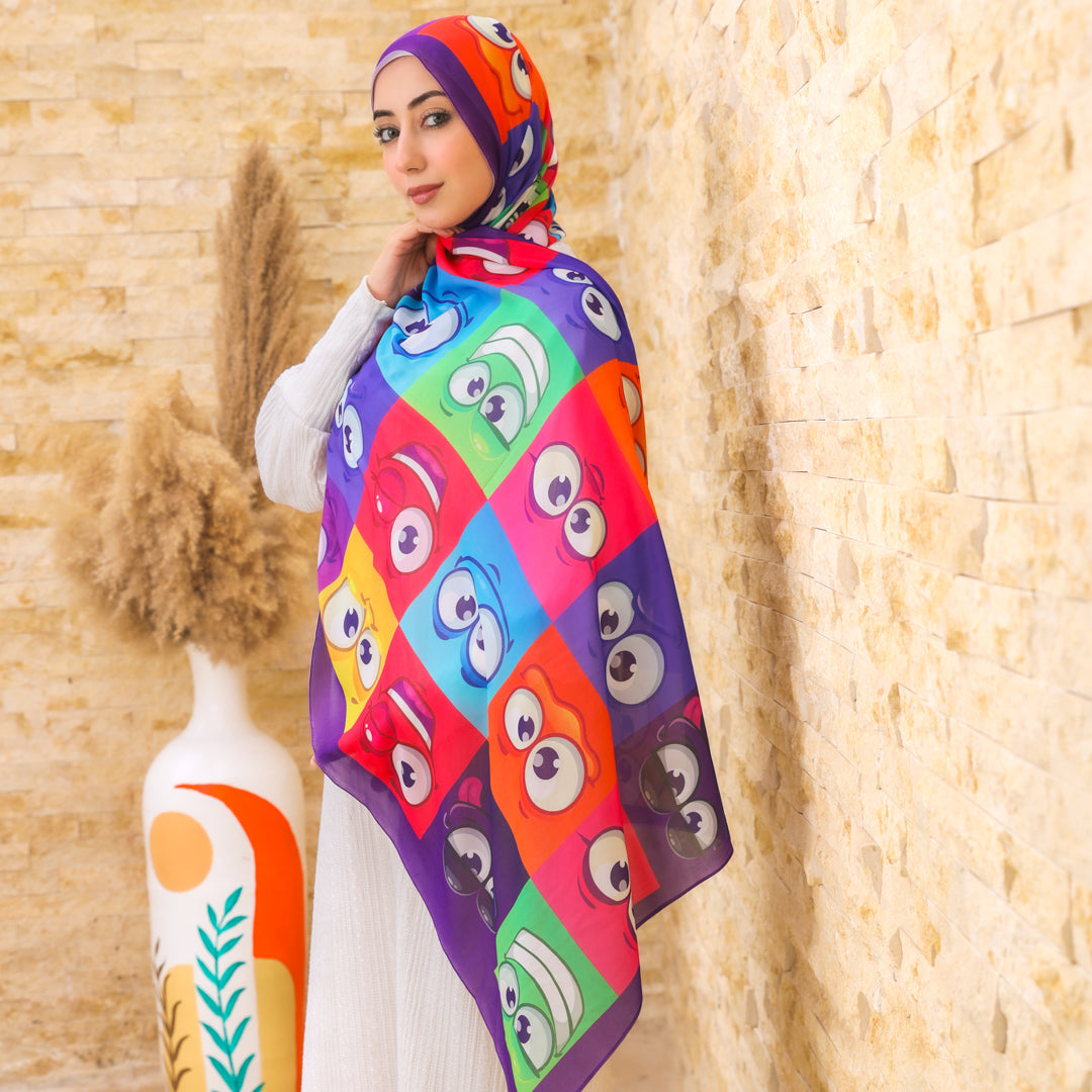 طرحة شيفون ديجيتال ٢متر *٧٠سم - SC8697