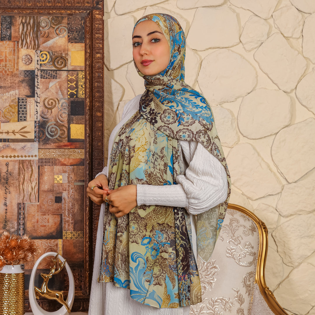 طرحة شيفون ديجيتال ٢متر - SC8738