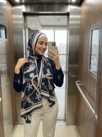 طرحة شيفون ديجيتال ٢متر *٧٠سم - SC8744