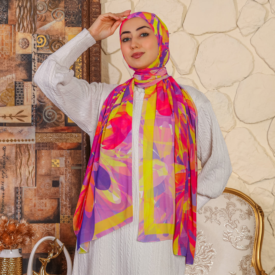 طرحة شيفون ديجيتال ٢متر - SC8750