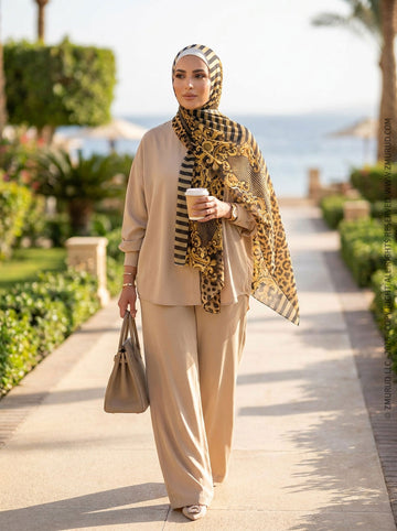 طرحة شيفون ديجيتال ٢متر *٧٠سم - SC8751