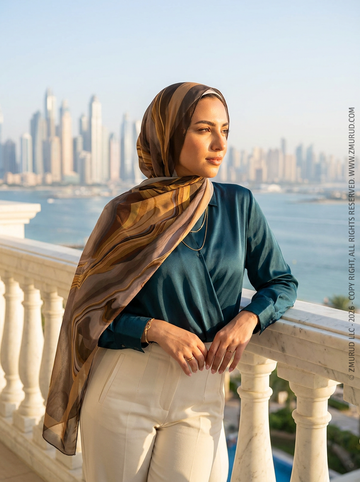 طرحة شيفون ديجيتال ٢متر *٧٠سم - SC8817