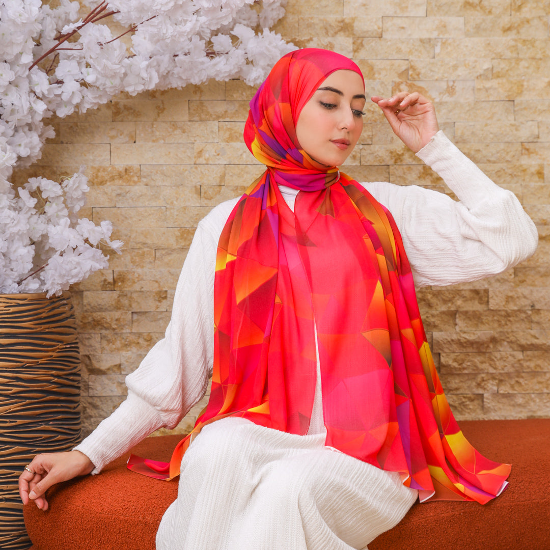 طرحة شيفون ديجيتال ٢متر - SC8818