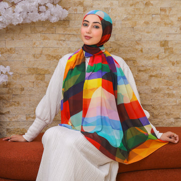 طرحة شيفون ديجيتال ٢متر - SC8819