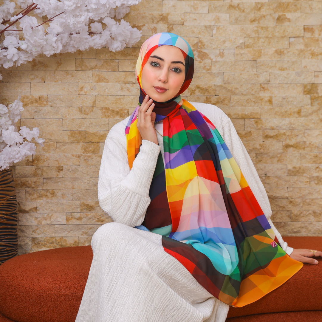 طرحة شيفون ديجيتال ٢متر - SC8819