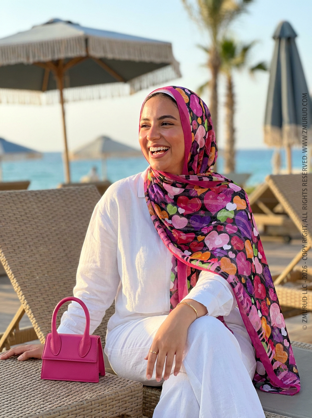 طرحة شيفون ديجيتال ٢متر *٧٠سم - SC8841
