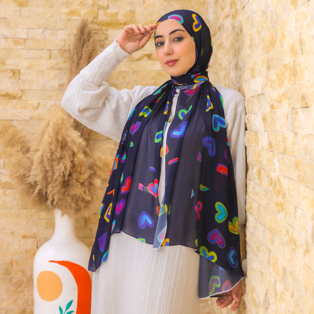 طرحة شيفون ديجيتال ٢متر *٧٠سم - SC8844