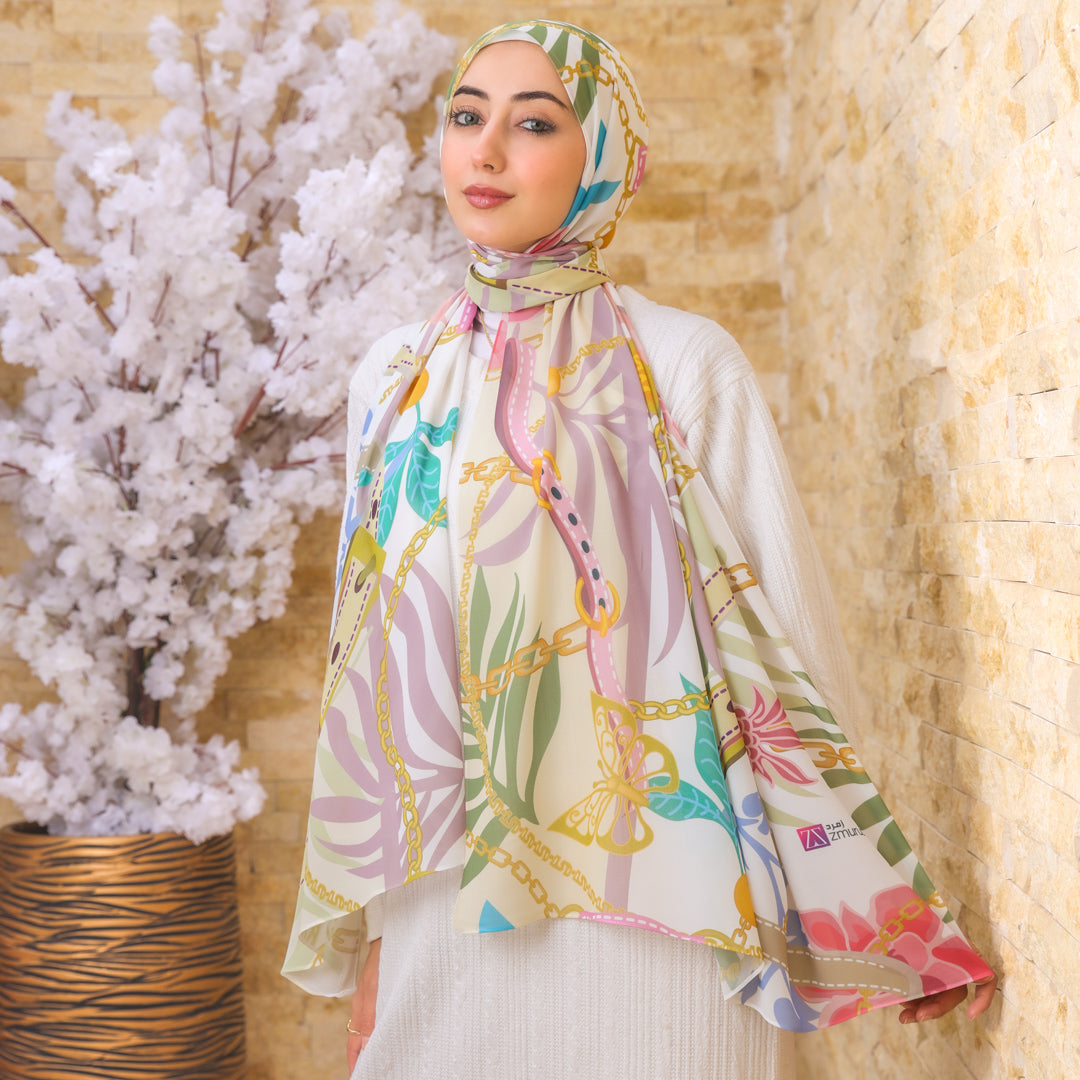 طرحة شيفون ديجيتال ٢متر - SC8857