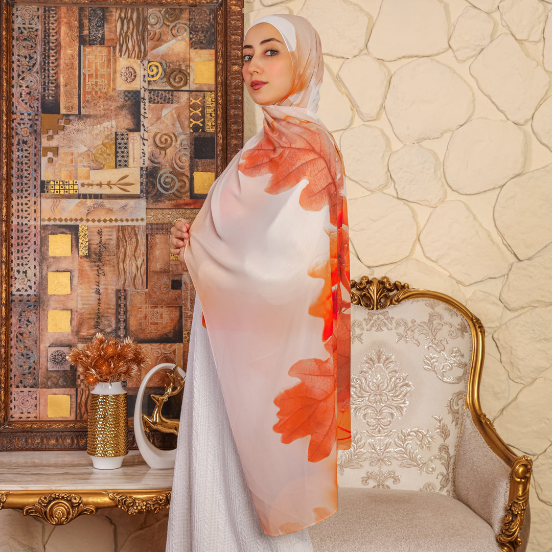 طرحة شيفون ديجيتال ٢متر *٧٠سم - SC8865