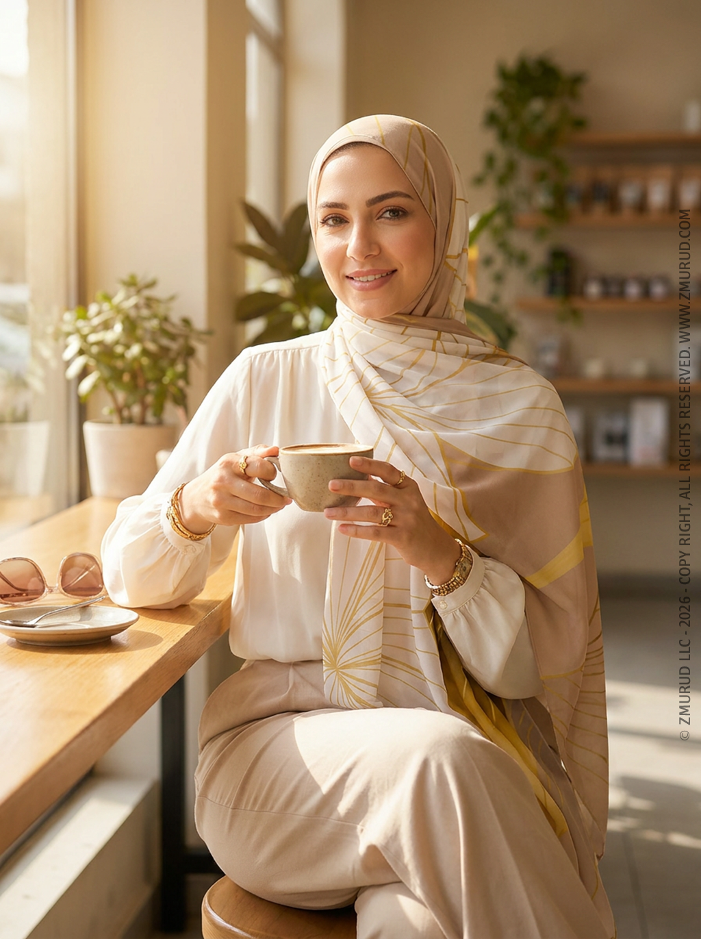 طرحة شيفون ديجيتال ٢متر *٧٠سم - SC8879