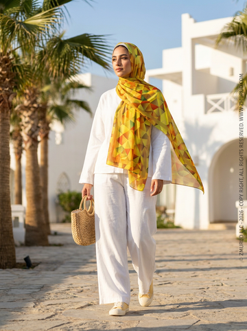 طرحة شيفون ديجيتال ٢متر *٧٠سم - SC8880