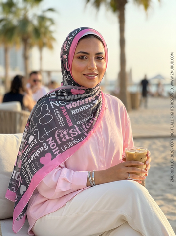 طرحة شيفون ديجيتال ٢متر *٧٠سم - SC8883