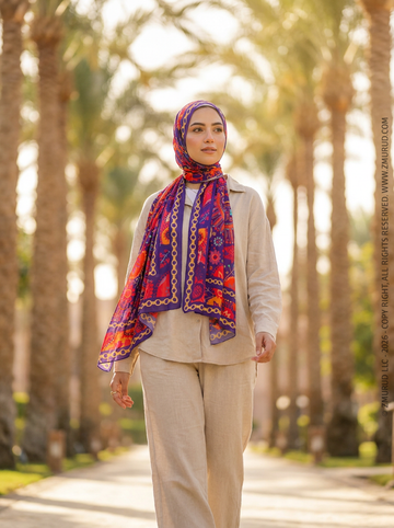 طرحة شيفون ديجيتال ٢متر *٧٠سم - SC8906
