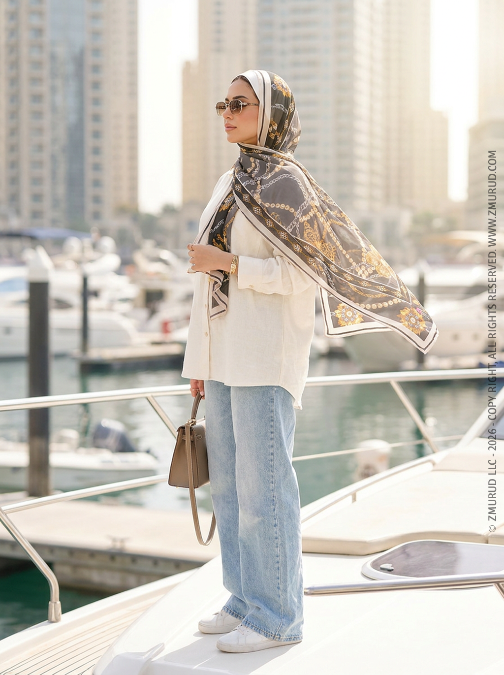 طرحة شيفون ديجيتال ٢متر *٧٠سم - SC8926