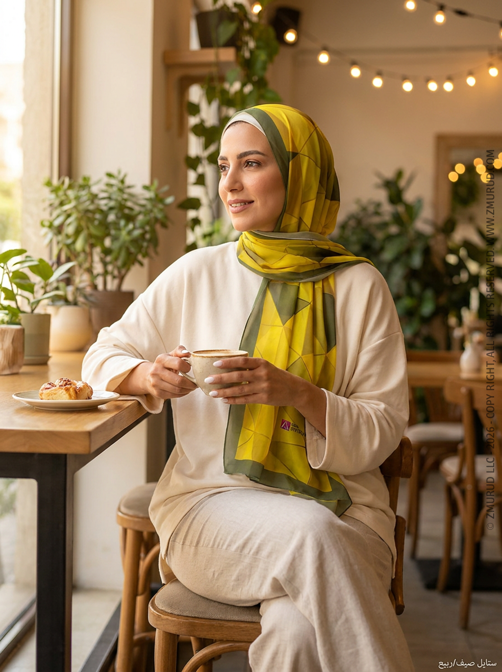 طرحة شيفون ديجيتال ٢متر *٧٠سم - SC8932