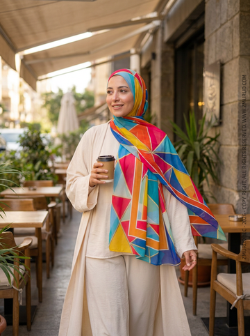 طرحة شيفون ديجيتال ٢متر *٧٠سم - SC8935