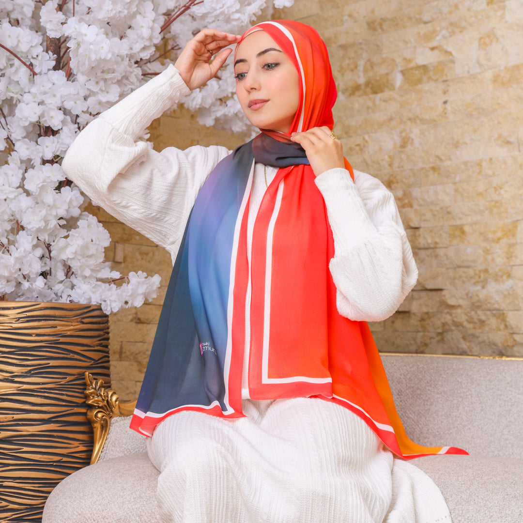 طرحة شيفون ديجيتال ٢متر - SC8938