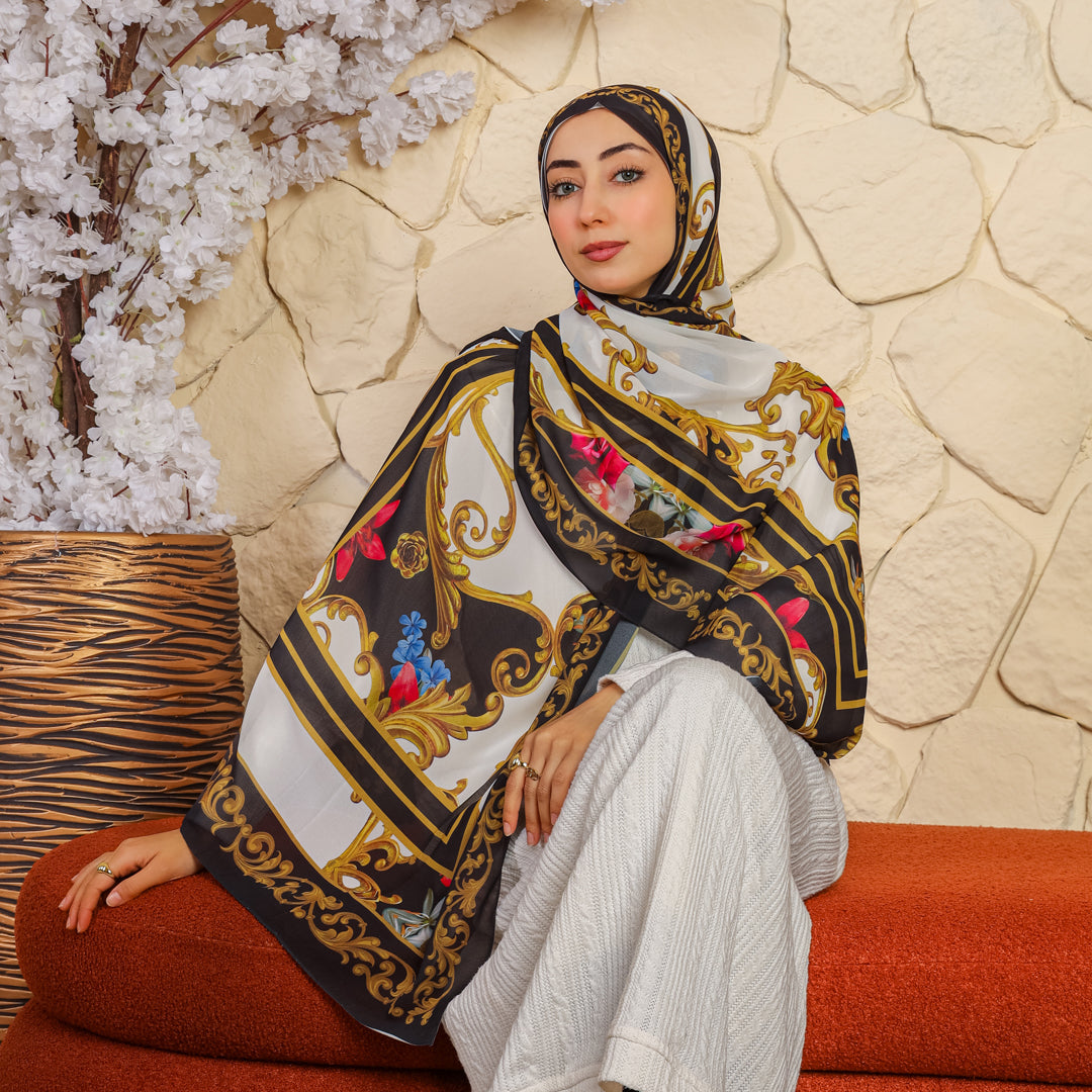 طرحة شيفون ديجيتال ٢متر *٧٠سم - SC8942