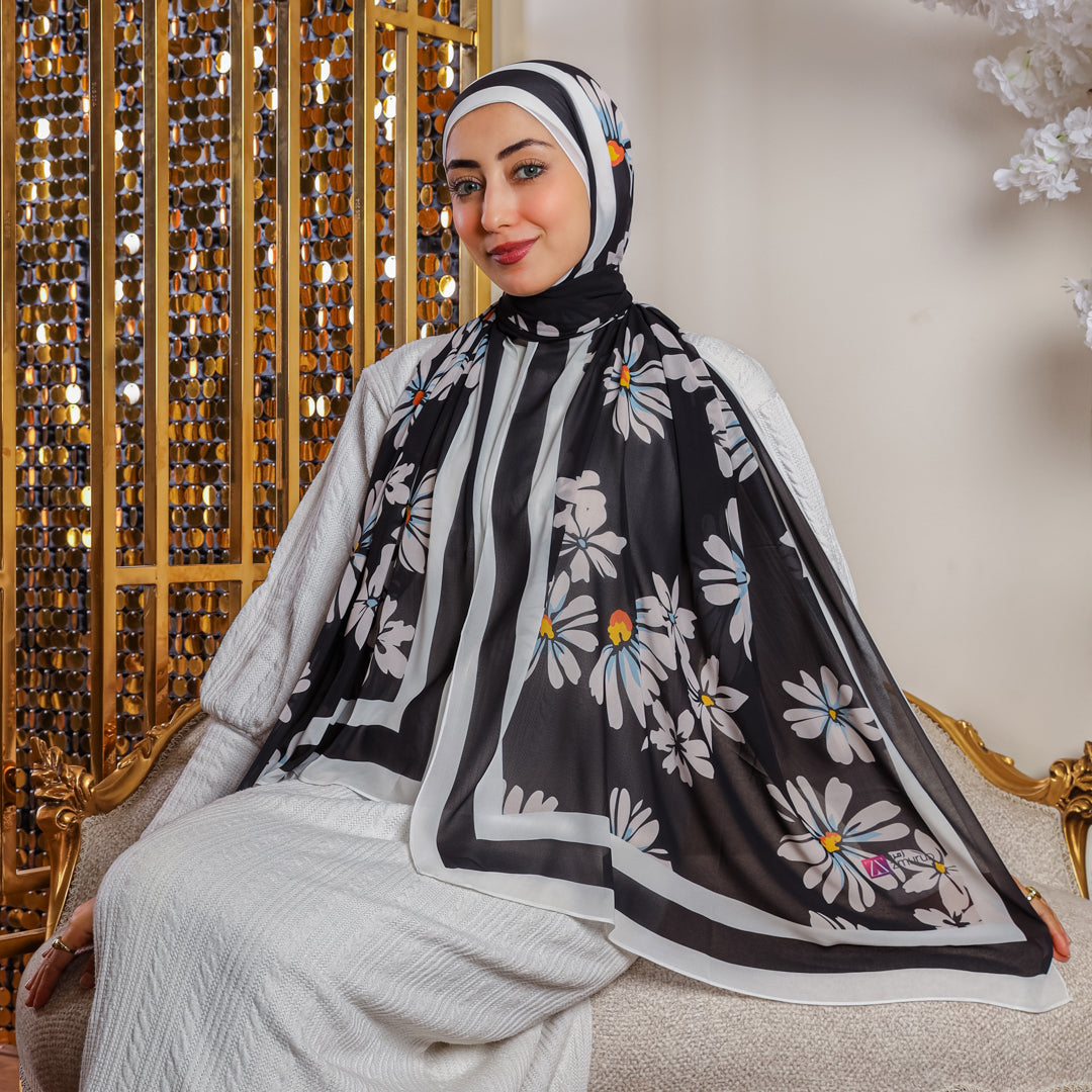 طرحة شيفون ديجيتال ٢متر *٧٠سم - SC8945