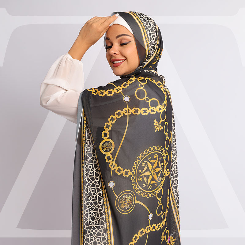 طرحة شيفون ديجيتال ٢متر *٧٠سم - SC8981