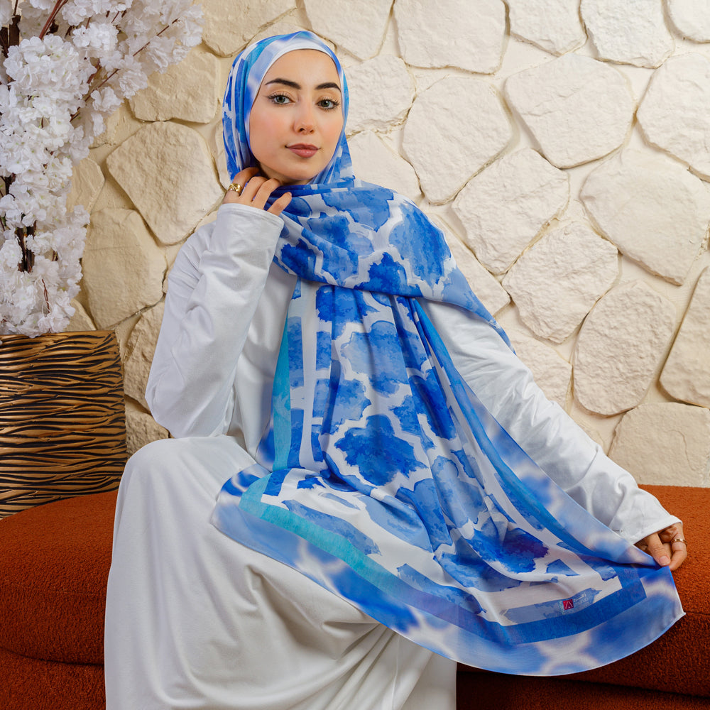 طرحة شيفون ديجيتال ٢متر- SC9012