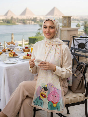 طرحة شيفون ديجيتال ٢متر *٧٠سم - SC9067